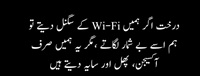 Darakh trees hamay wifi nahi saya phal aur oxygen daitay hian